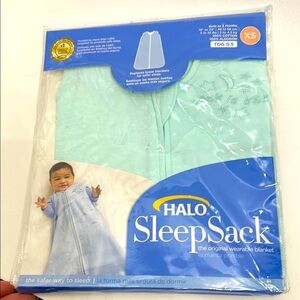 Halo Sleep Sack XS Birth To 3 Months.NWT.Green/Blue color.Unisex